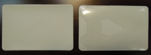 Чехол белый из ПВХ (для печати логотипа)  для флэшки-визитки