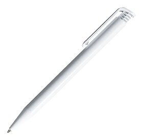 Белая пластиковая ручка для печати логотипа